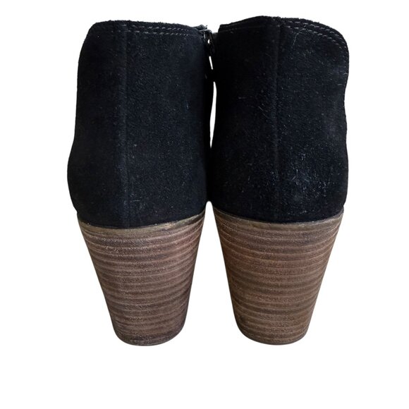 Lucky Brand Zollie Almond Toe Pull On Leather Booties Black Size 10M, Leather - Picture 5 of 9